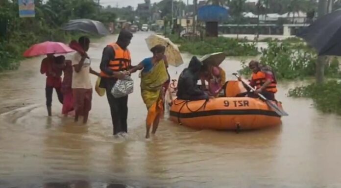 Tripura Torrential Rain Triggers Floods as 250 families become homeless Tripura Torrential Rain Triggers Floods as 250 families become homeless